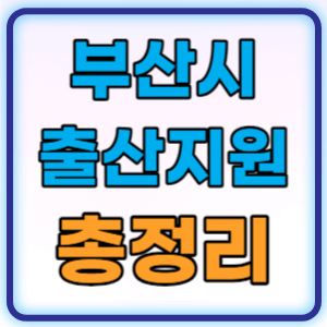  부산시 자치구 출산지원금 출산장려금 알아보기 총정리
