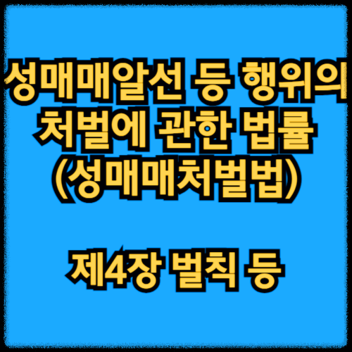 성매매알선 등 행위의 처벌에 관한 법률 - 제4장 벌칙 등
