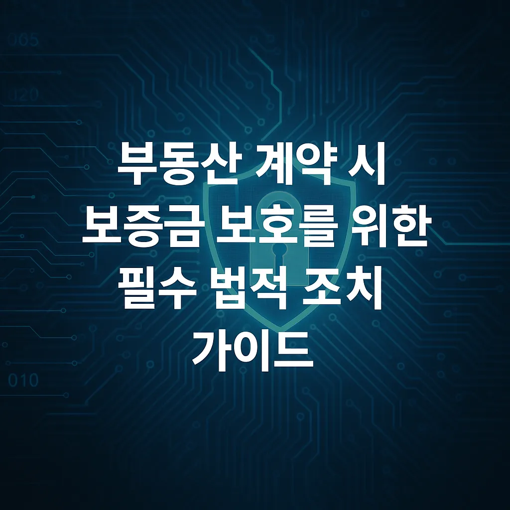 부동산 계약 시 보증금 보호
