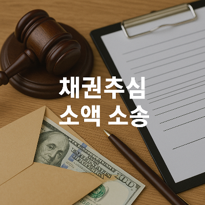 채권추심 소액 소송 관련 법률 이미지