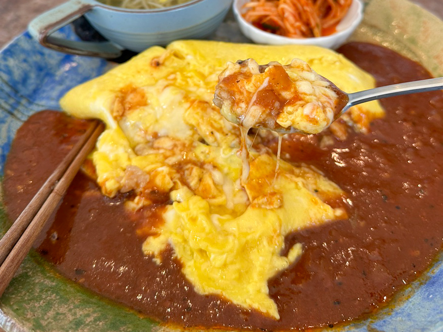 생활의달인 천안 상야식당 치즈 오므라이스 메뉴 사진