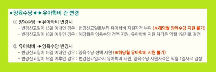 아동수당 지급대상 양육수당 지원대상