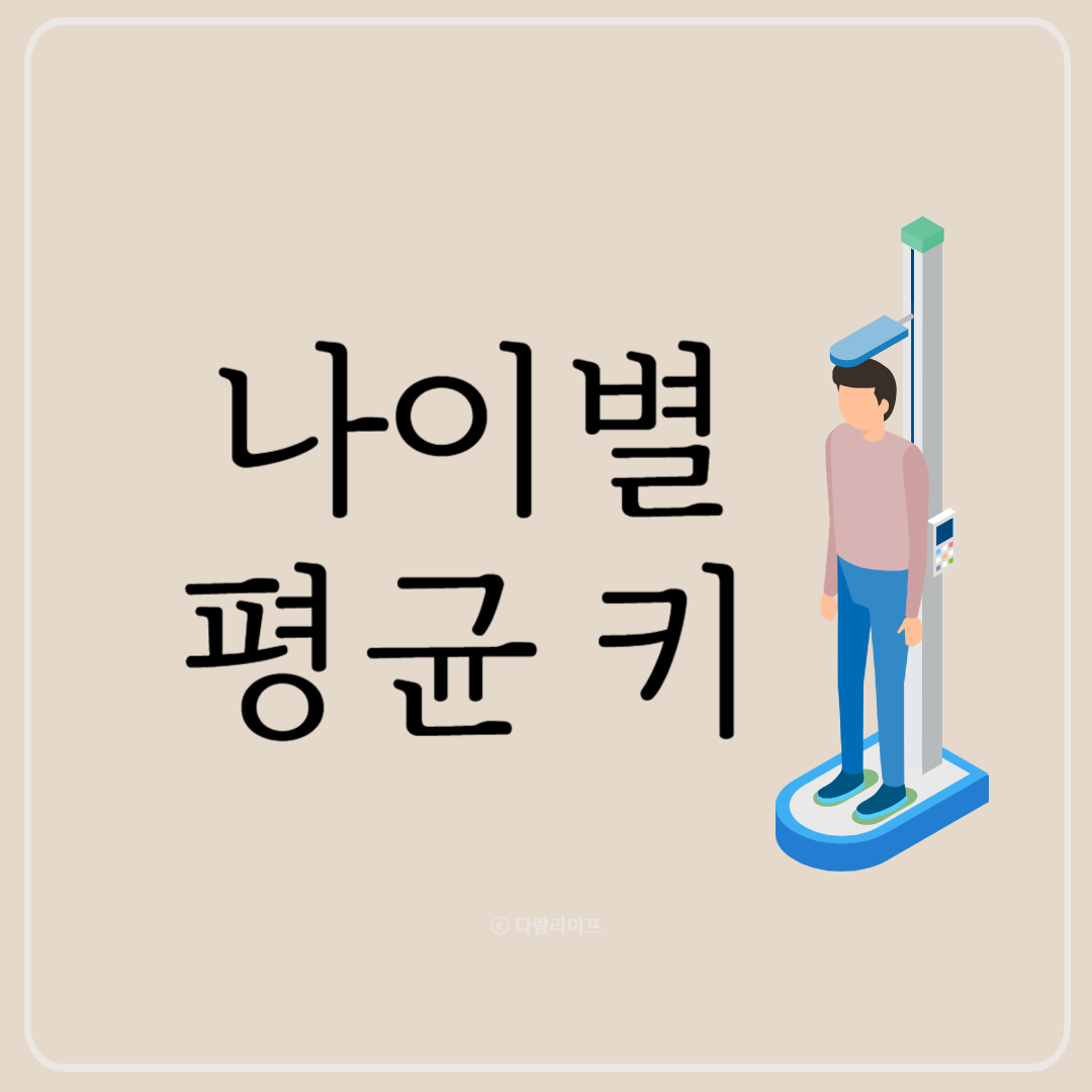 나이별 평균 키 알아보기(최신자료)