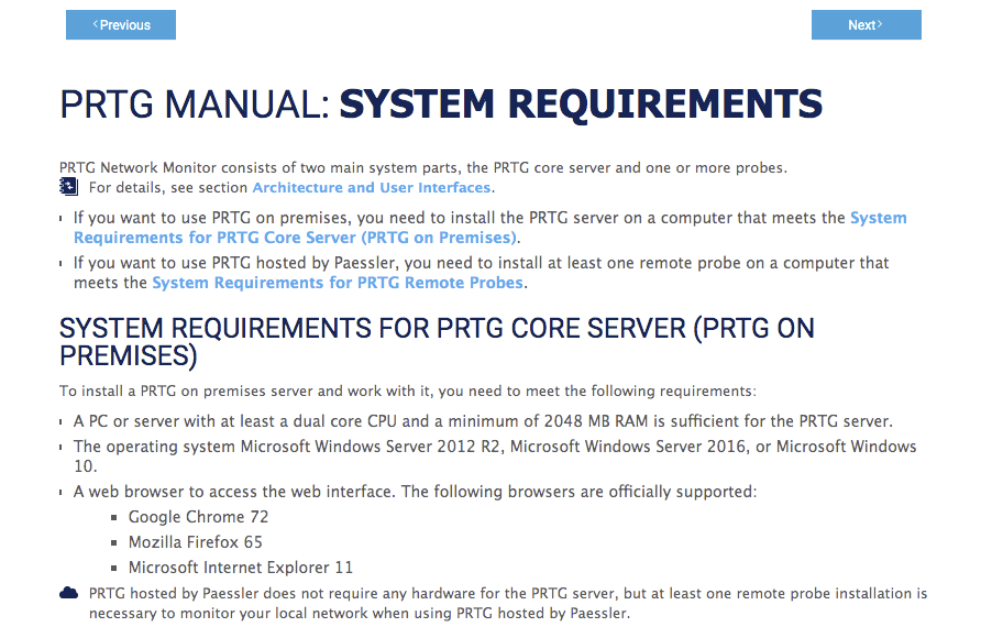 망분리_오프라인_PRTG System requirement.png