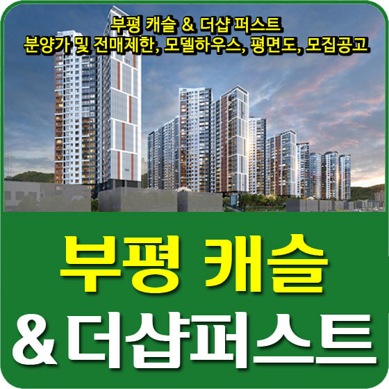  부평 캐슬 & 더샵 퍼스트 분양가 및 전매제한, 모델하우스, 평면도, 모집공고 안내
