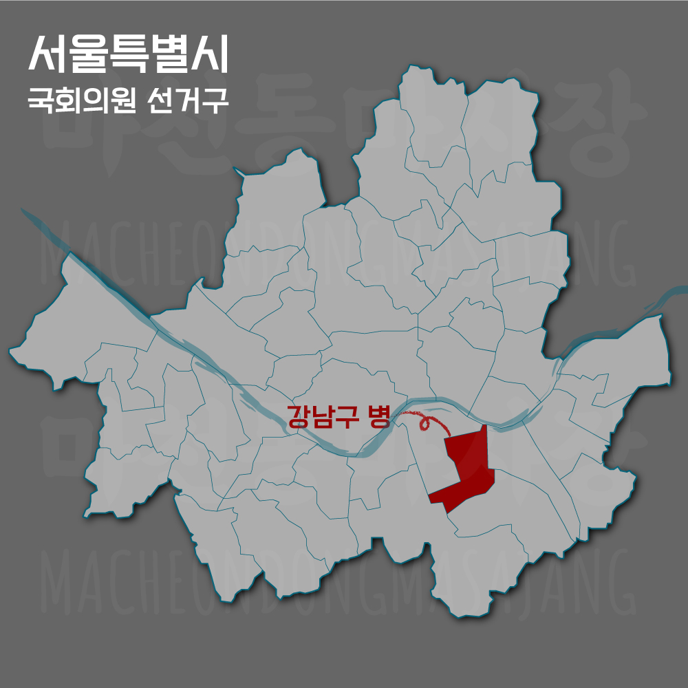 서울특별시-강남구병-선거구-위치