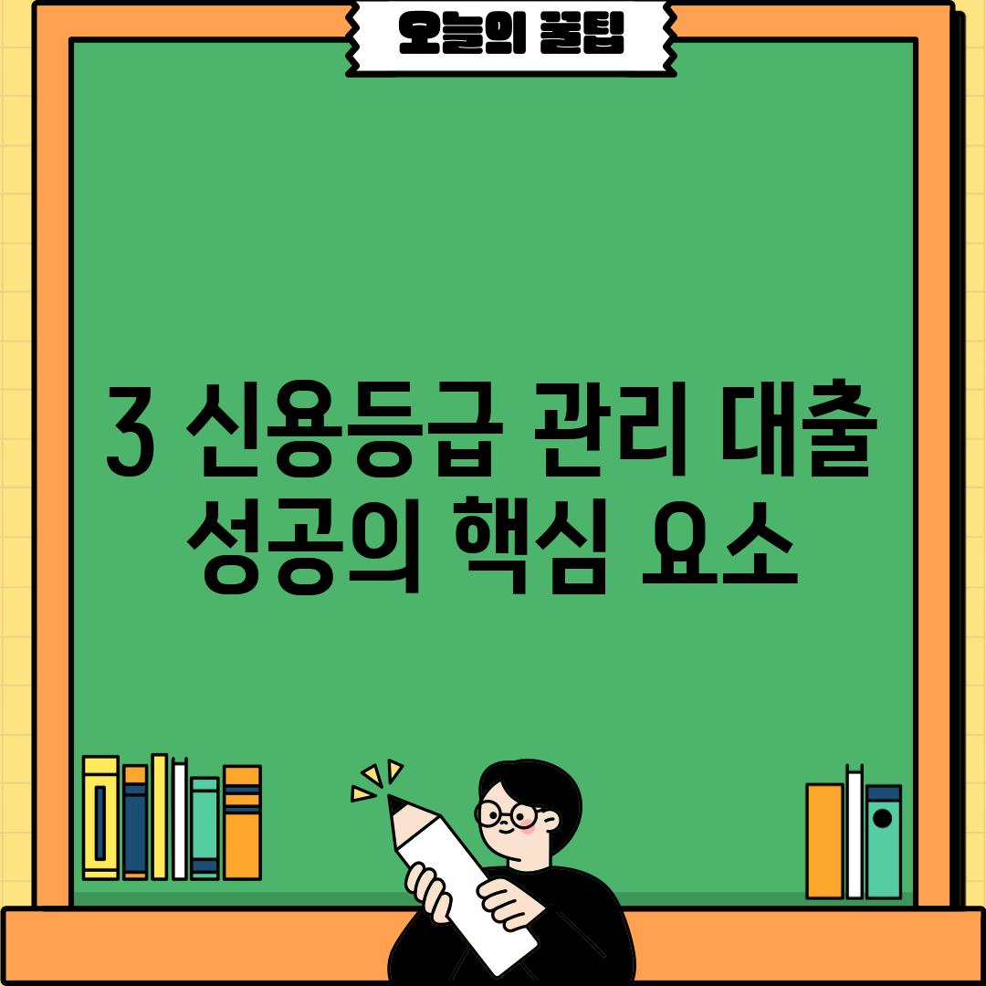 3. 신용등급 관리: 대출 성공의 핵심 요소