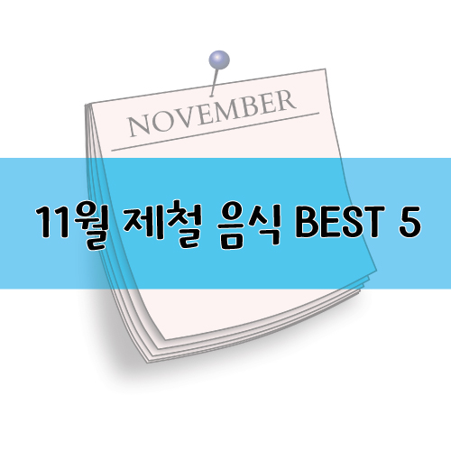 11월 제철 음식 BEST 5