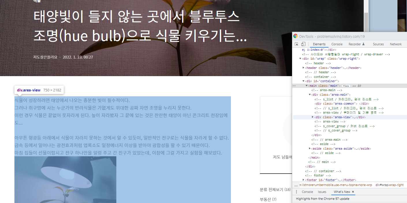  티스토리 Odyssey 스킨 본문 글 너비 조정