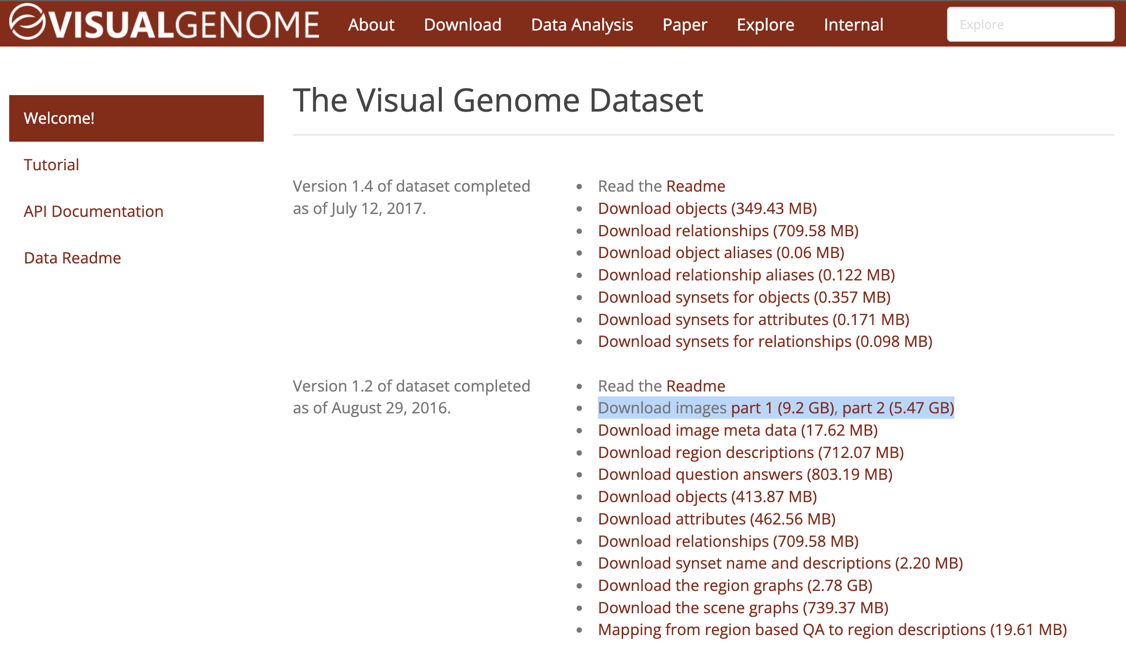 visual genome dataset download
