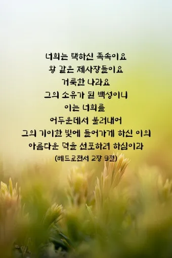 베드로전서 4장 성경 말씀 당신은 혼자가 아닙니다_20
