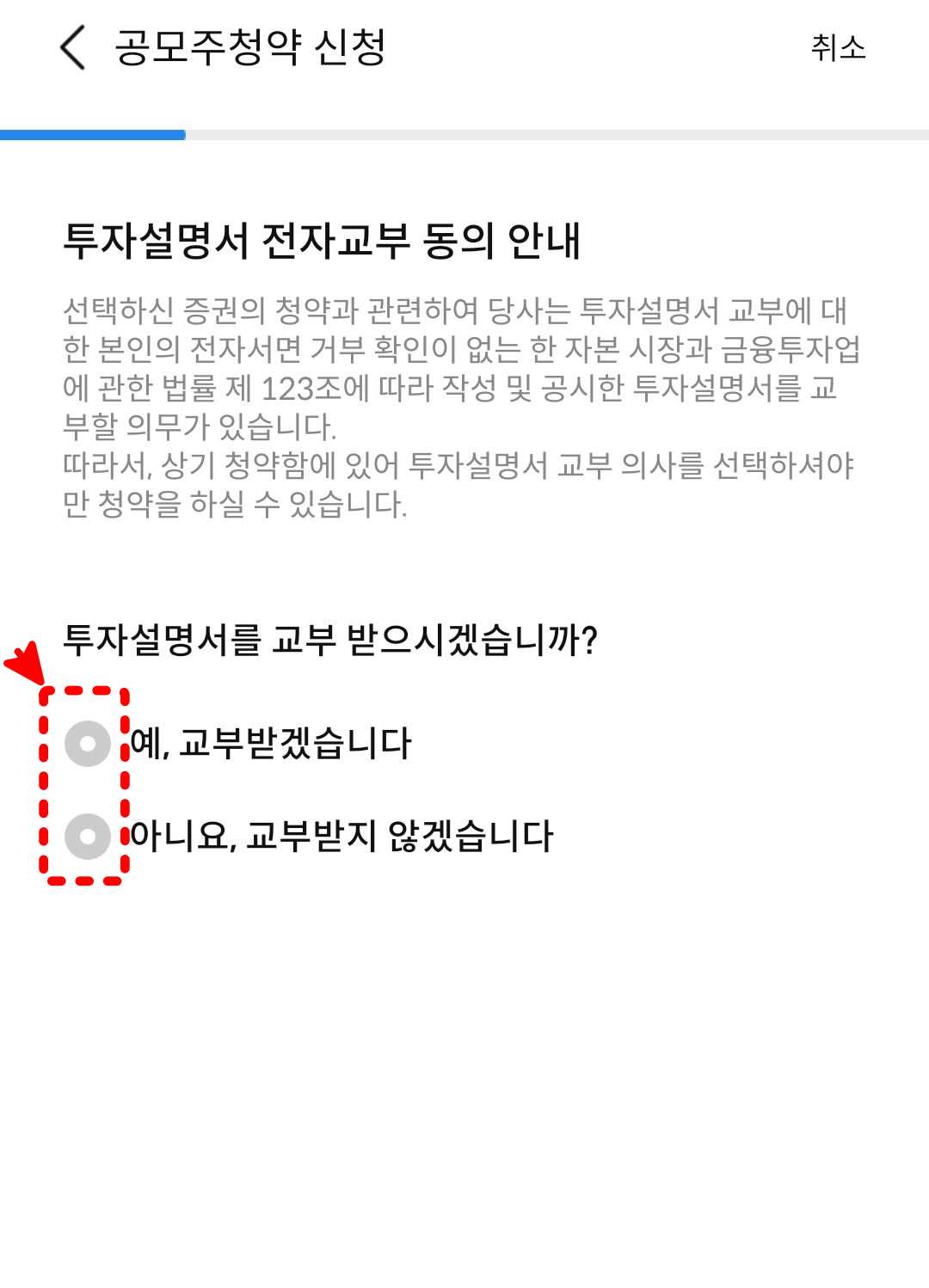 공모주 투자설명서 교부