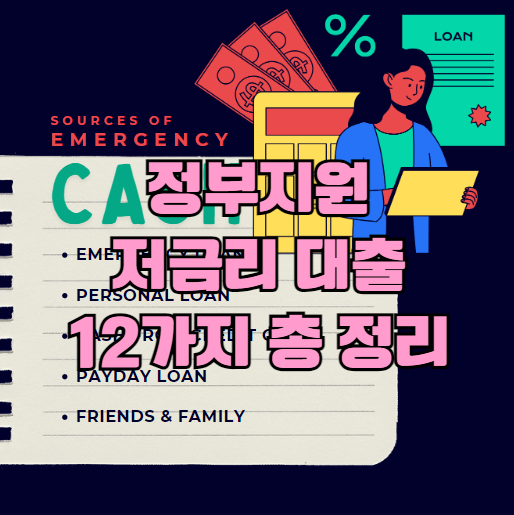  정부지원 저금리 대출 12가지 총정리 - 대출 상담 효과(ft. 이자 계산기)