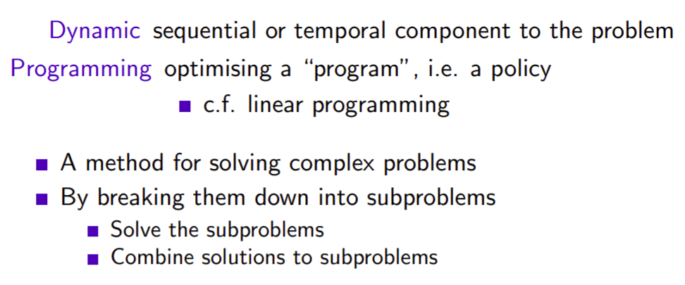  Lecture 3: Planning by Dynamic Programming