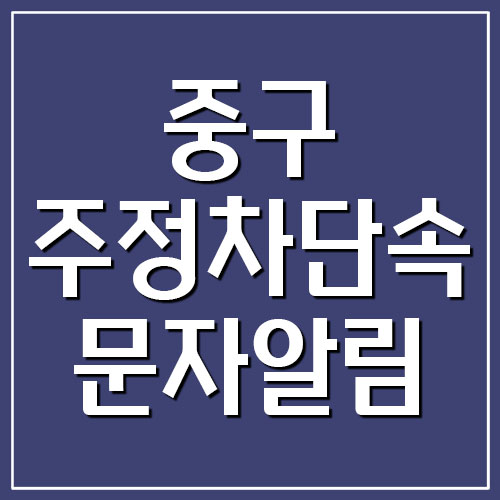 서울 중구 주정차 단속 문자알림 서비스