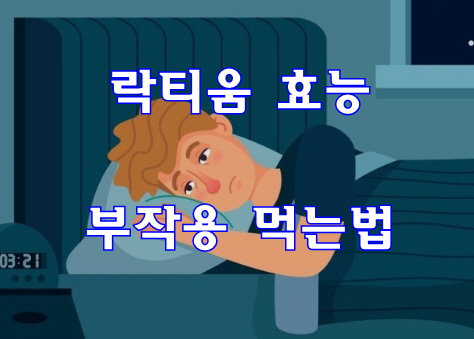  락티움 효능 부작용 먹는법