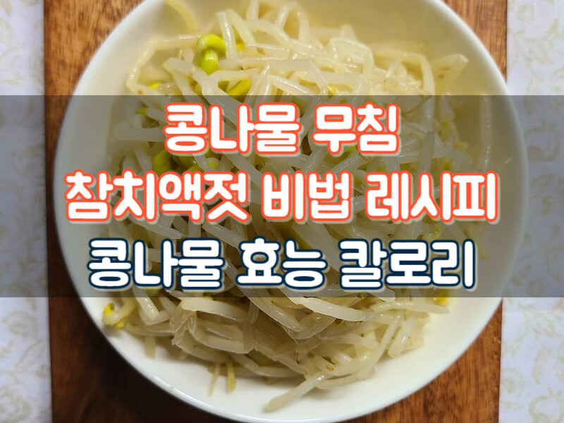 제철 집밥 반찬 콩나물무침 참치액 황금 레시피 데치기