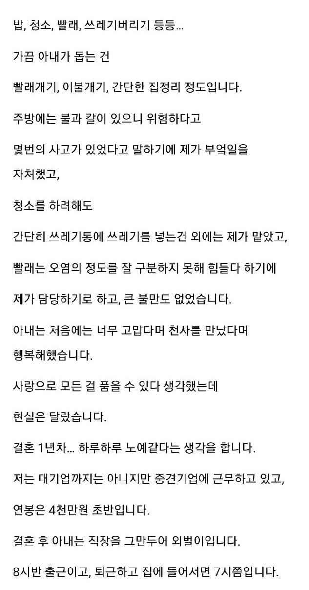시각ㅈ애 아내와 살다가 이혼까지 결심하는 남자 9