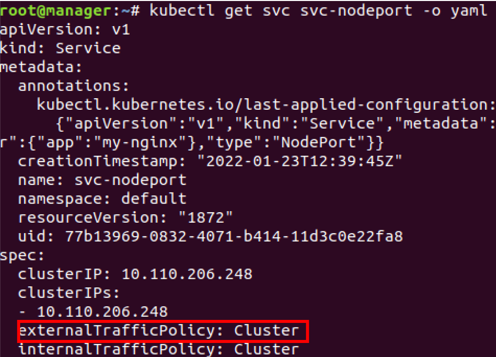 kubctl get loadbalancer