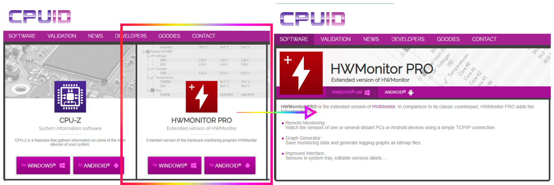 HWMonitor 다운로드 화면
