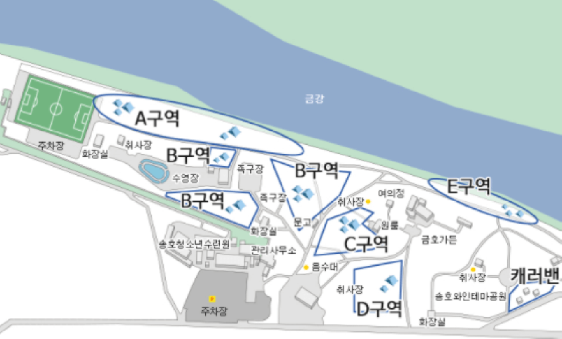 송호국민관광지캠핑장-배치도-사진