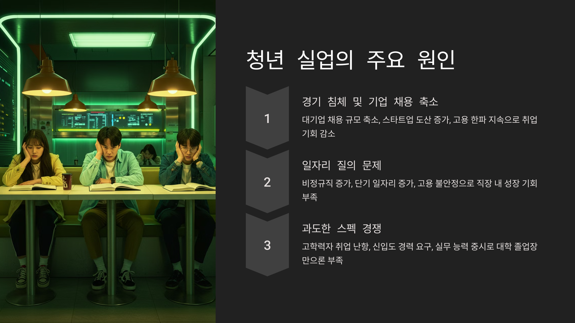 청년 실업의 주요 원인