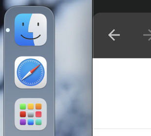 mac dock 위치 변경