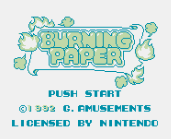  GB - Burning Paper (게임보이 / ゲームボーイ 게임 롬파일 다운로드)