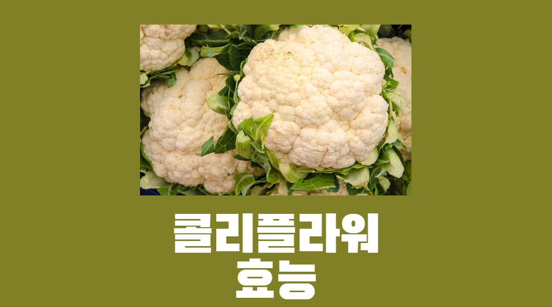  나만 모르는 콜리플라워 효능
