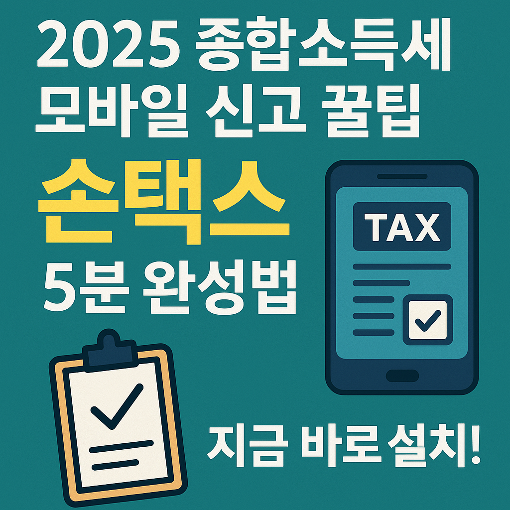 2025 종합소득세 모바일 신고 꿀팁 – 손택스 5분 완성법