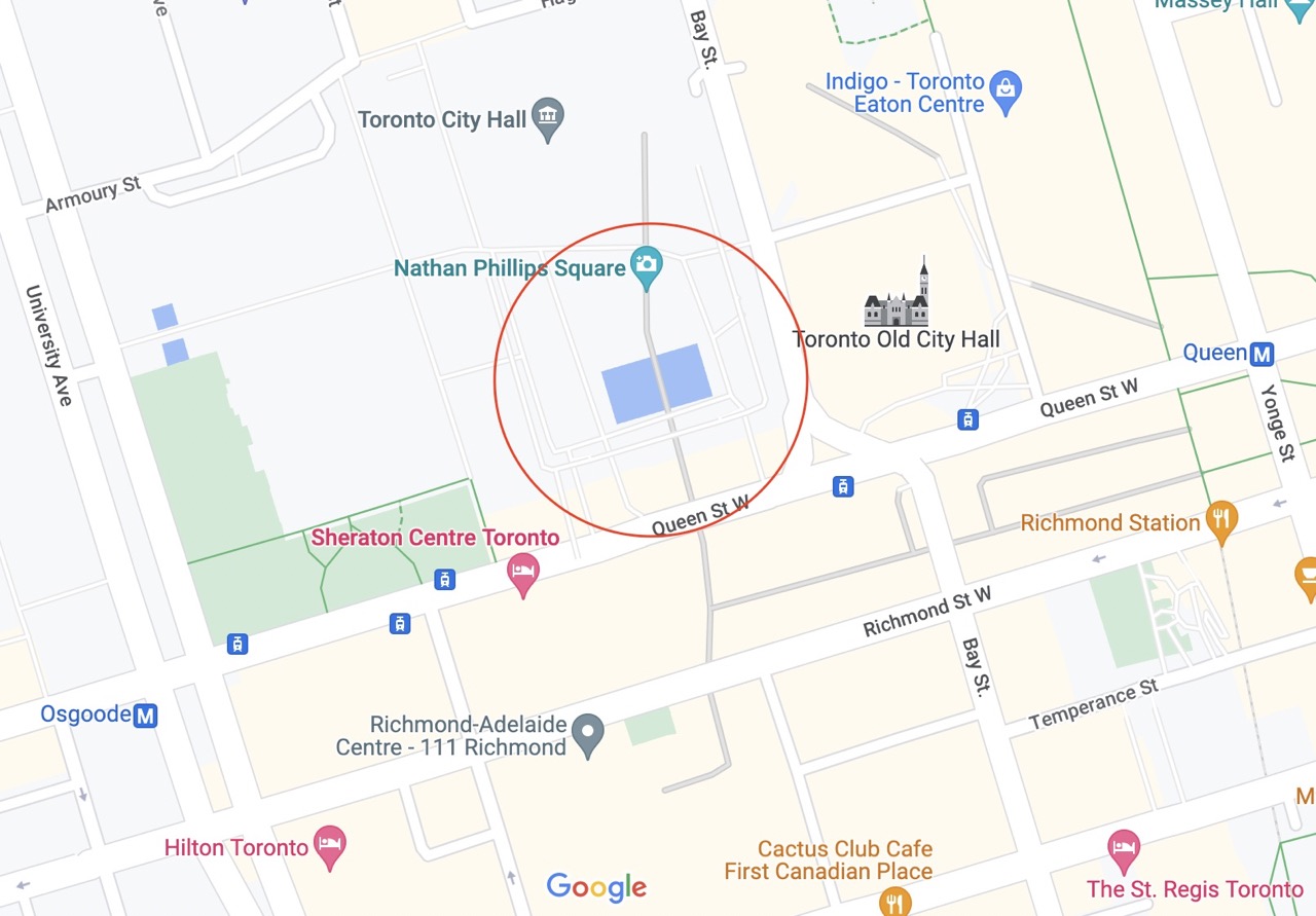 Nathan Phillips Square 지도 출처: Google Map