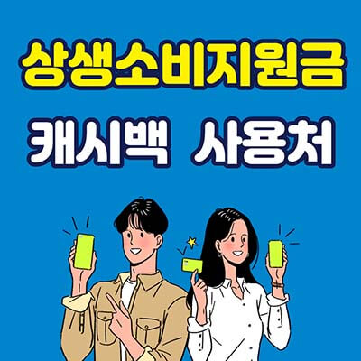  상생소비지원금 캐시백 사용처