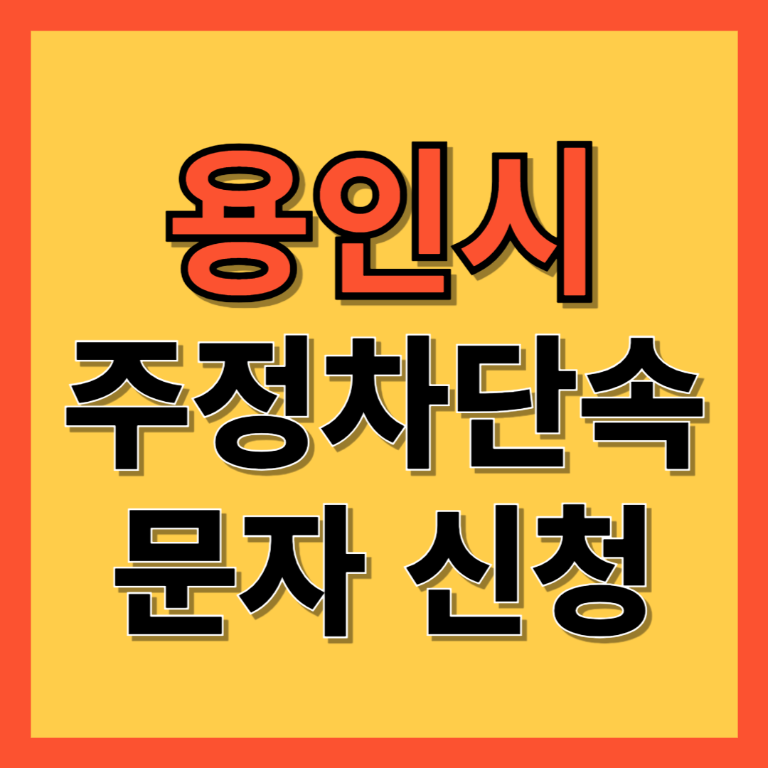 용인시 주정차 단속 알림 서비스 신청 방법 ❘ 주차단속 문자알림서비스