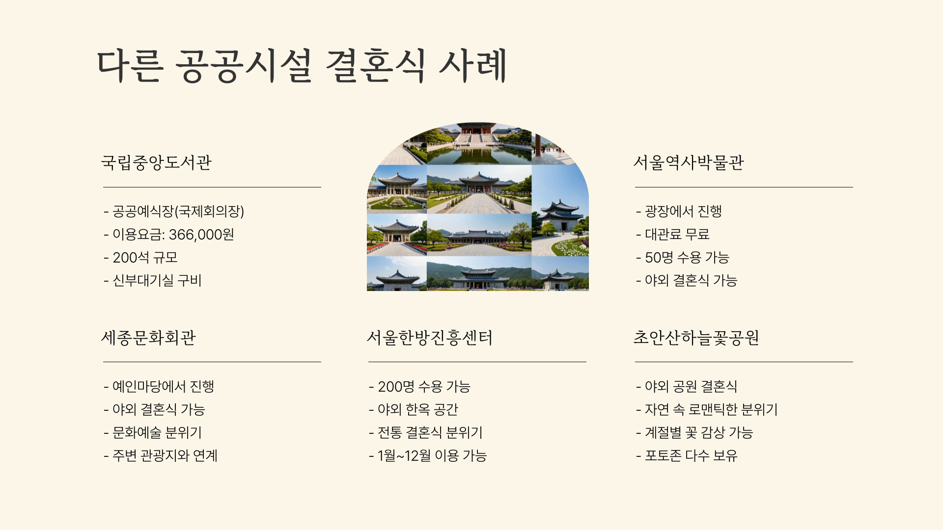 타 공공시설 결혼식 안내