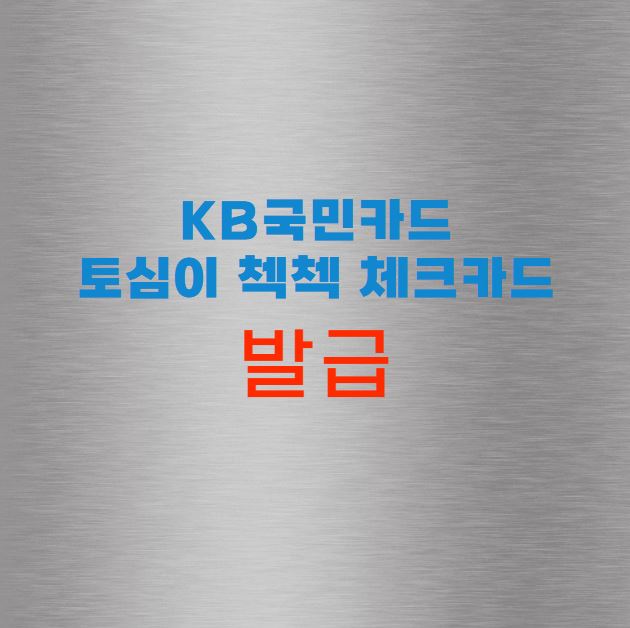 KB국민카드 토심이 첵첵 체크카드