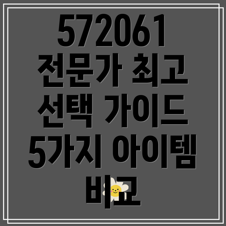 572061전문가최고의선택을위한5가지아이템비교분석