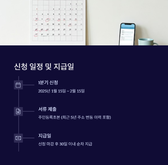 청년기본소득 - 신청일정 및 지급일