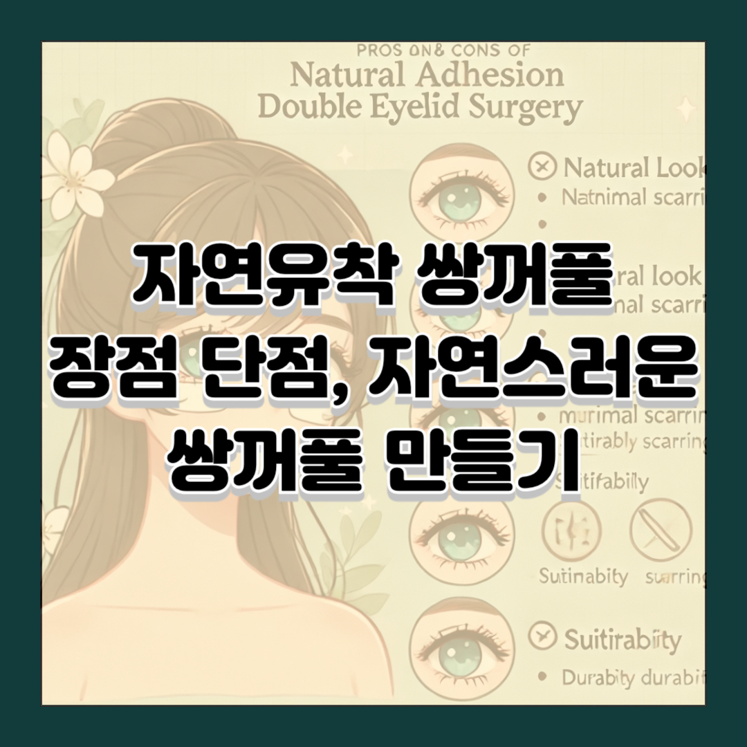 자연유착 쌍꺼풀 장점 단점, 자연스러운 쌍꺼풀 만들기