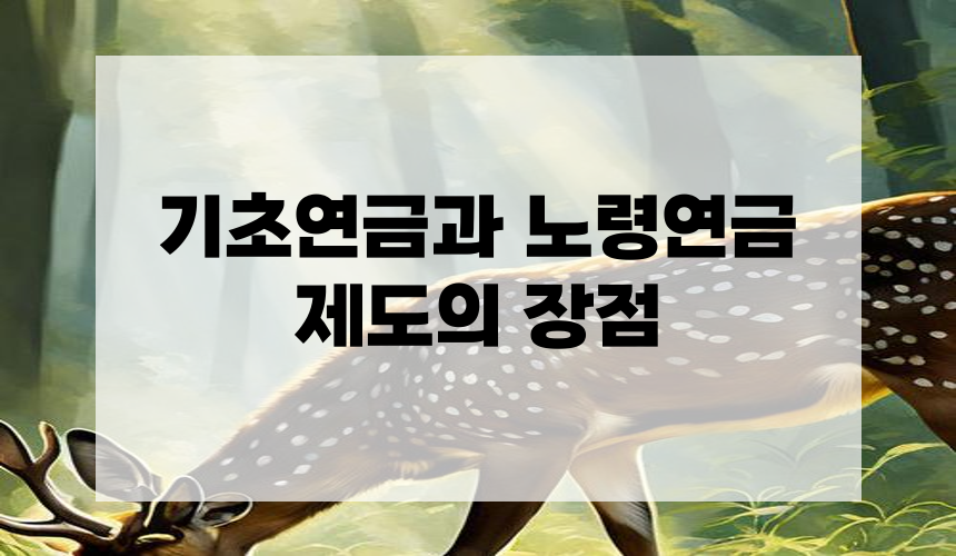 기초연금과 노령연금 제도의 장점