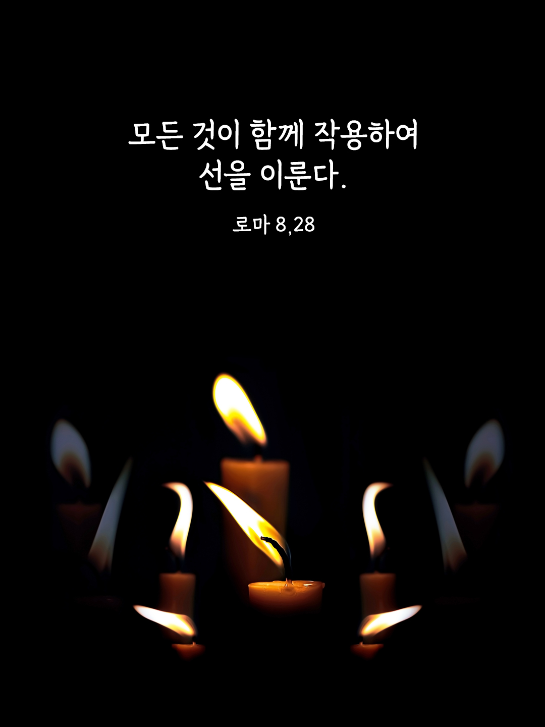 모든 것이 함께 작용하여 선을 이룬다. (로마 8&#44;28)