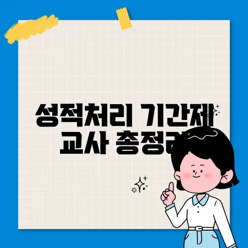 성적처리 기간제 교사 총정리