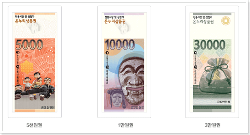  모바일 온누리 상품권 사용처 - 구입처 홈페이지 안내