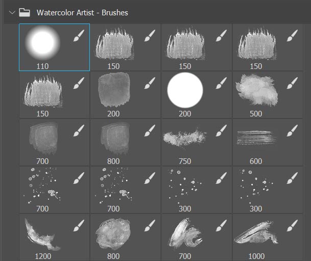 포토샵-수채화-브러쉬-미리보기-설정
