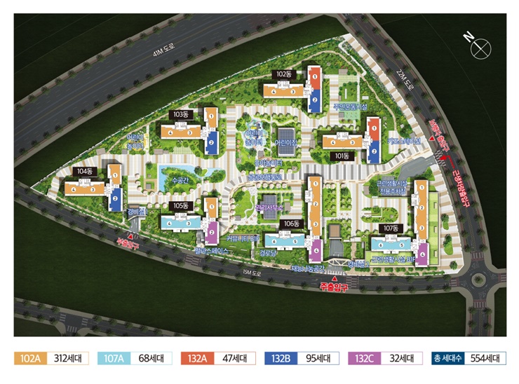 부산에코델타시티-한양수자인-분양-단지배치도