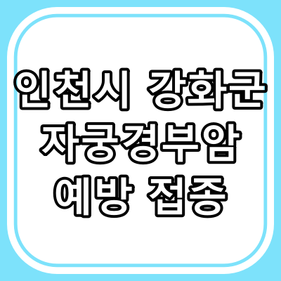 인천시 강화군 자궁경부암 무료 예방 접종 [국가 예방 접종] 하는 병원