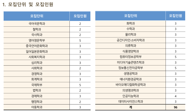 학생부종합(기회균형 Ⅰ 전형)