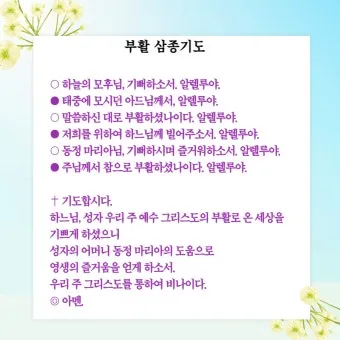 부활 삼종기도 일반 삼종기도 차이_2