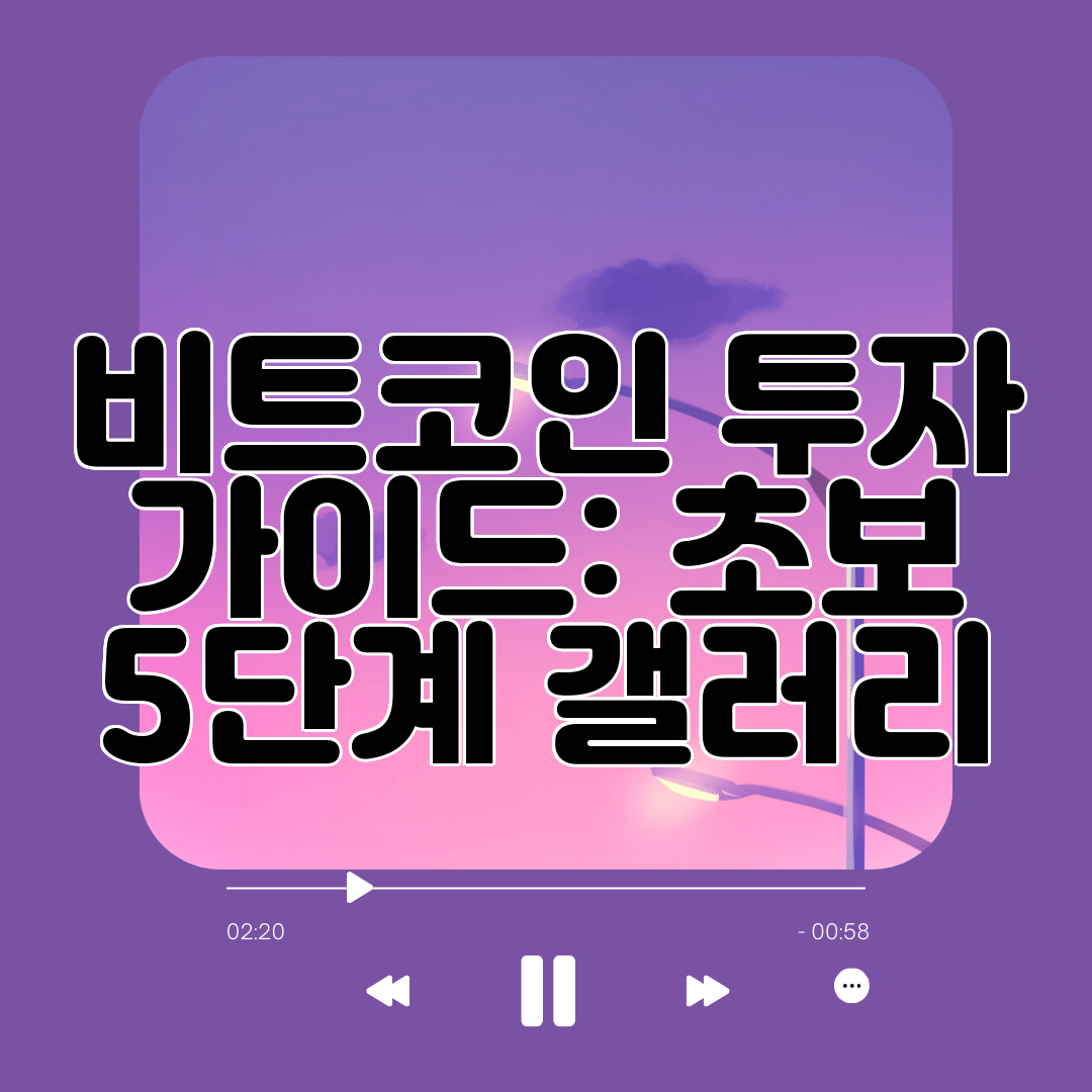 비트코인 투자 가이드 초보 5단계 갤러리