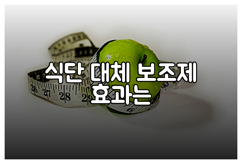 식단 대체 보조제 효과는