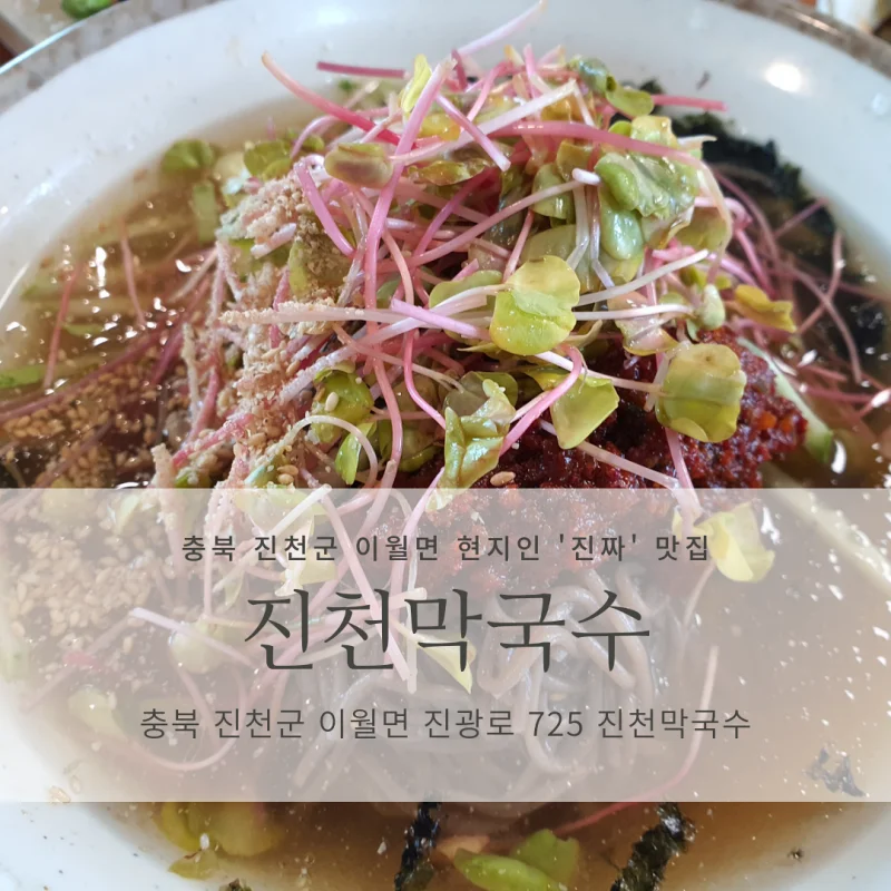  [충북 진천군 이월면 현지인 맛집 추천] 진천막국수_막국수, 수육, 명태식해